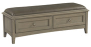 McKenzie 2-Drawer Bench - Barewood