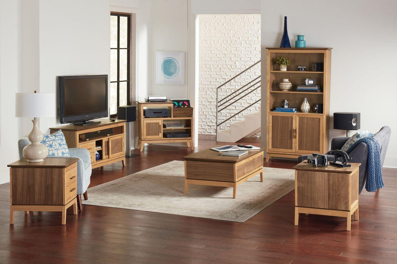 Addison 72"h Bookcase with Doors - Barewood