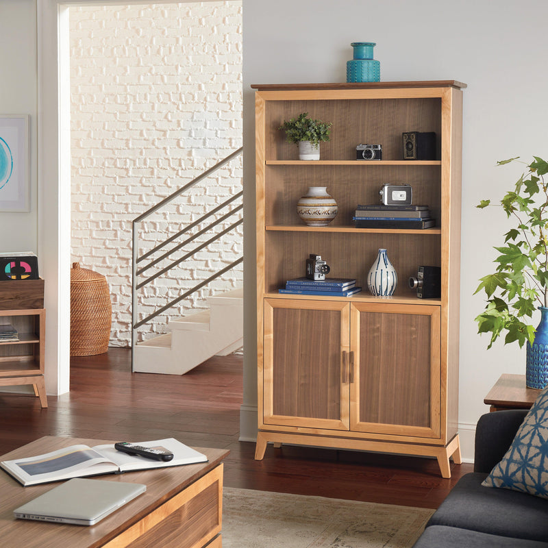 Addison 72"h Bookcase with Doors - Barewood
