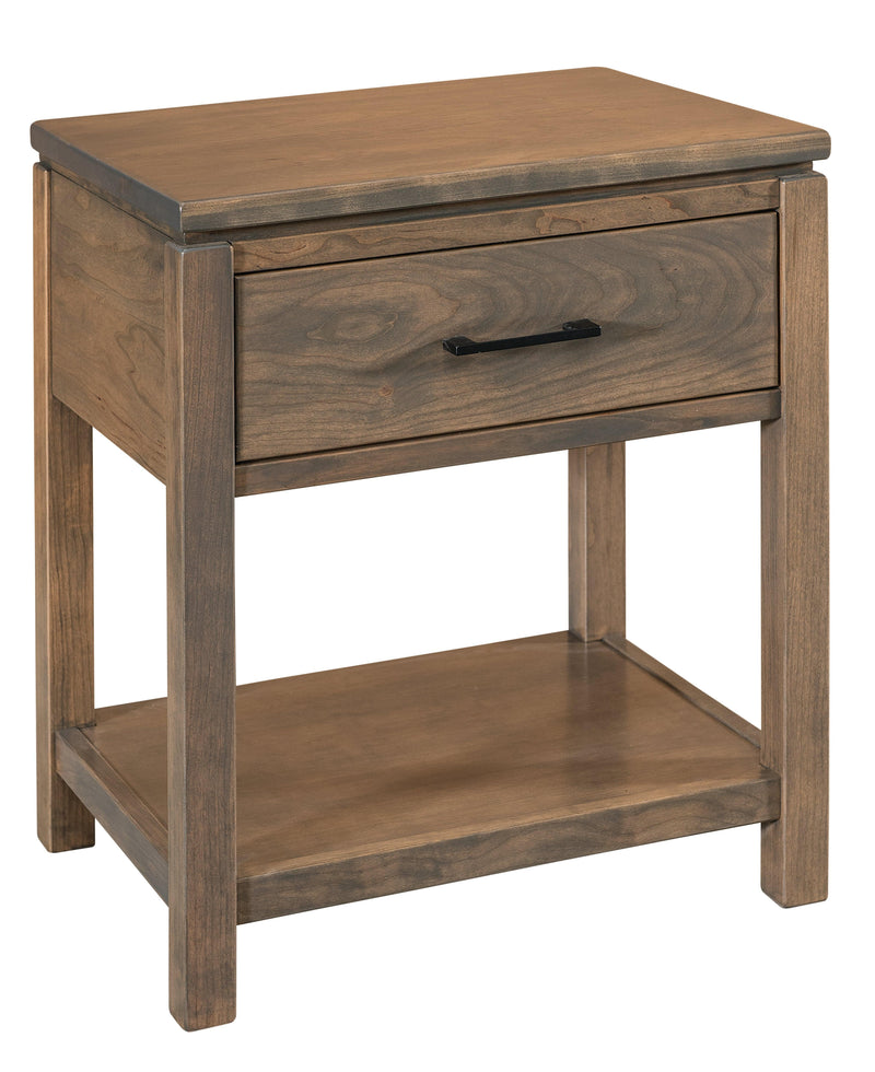 Amish Essentials Maverick Nightstand - Barewood