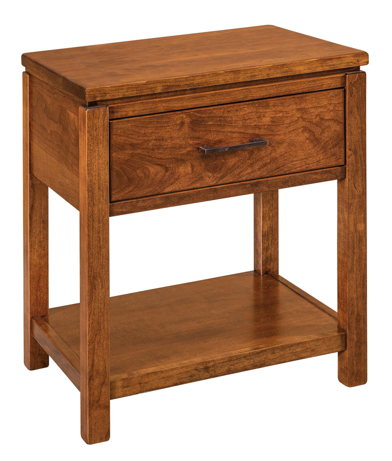 Amish Essentials Maverick Nightstand - Barewood