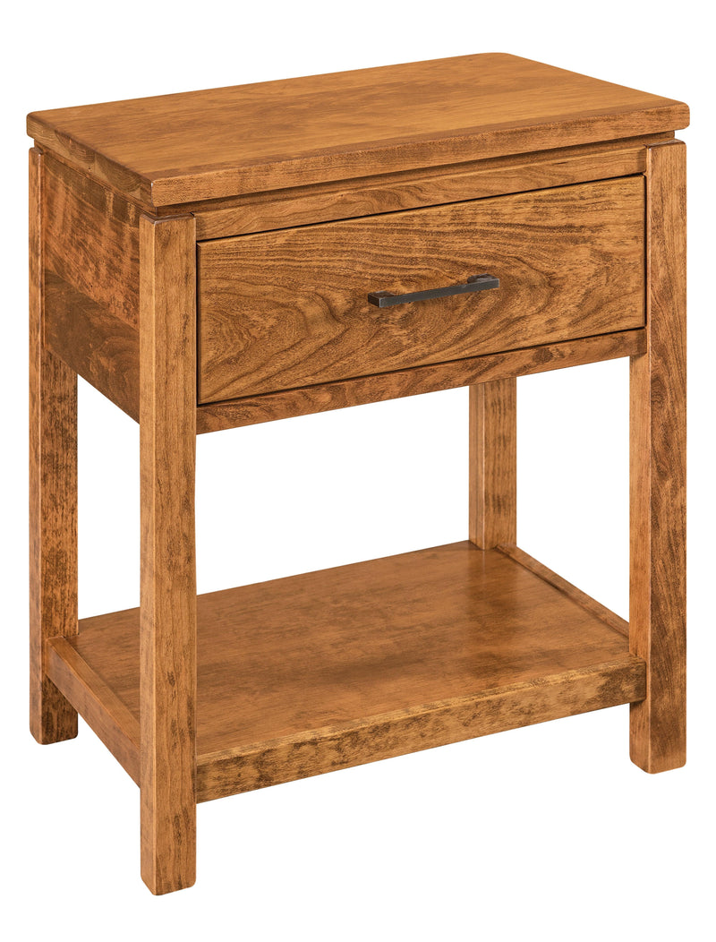 Amish Essentials Maverick Nightstand - Barewood