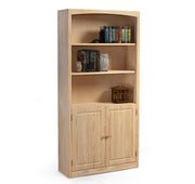 24"w Radiata Pine Bookcase w/ Doors - Barewood