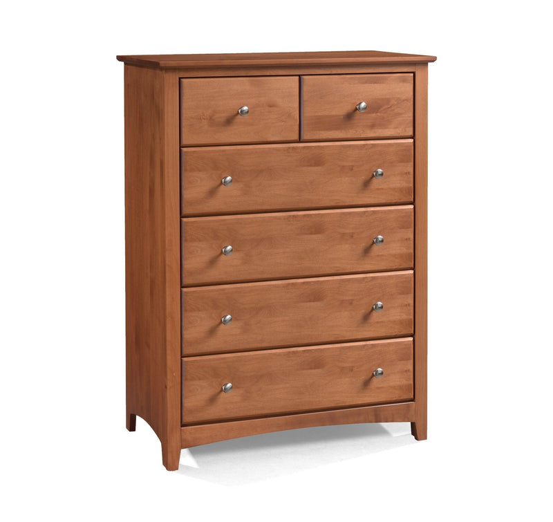 Shaker Six Drawer Chest - Barewood