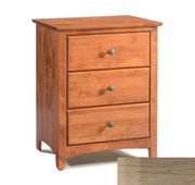 Shaker Three Drawer Nightstand - Barewood