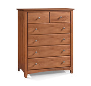 Shaker Six Drawer Chest - Barewood