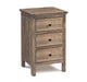 Heritage Three Drawer Nightstand - Barewood