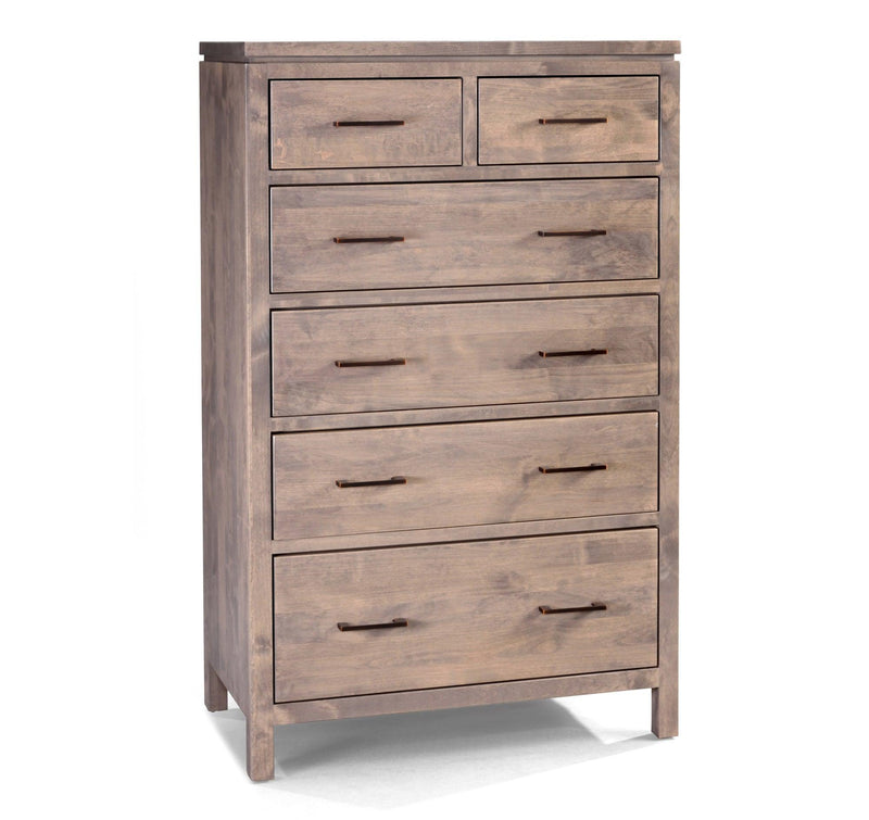 2 West Six Drawer Chest - Barewood