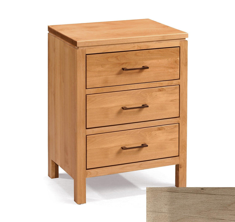 2 West Three Drawer Nightstand - Barewood