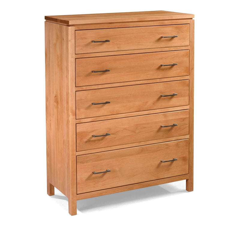 2 West Five Drawer Chest - Barewood