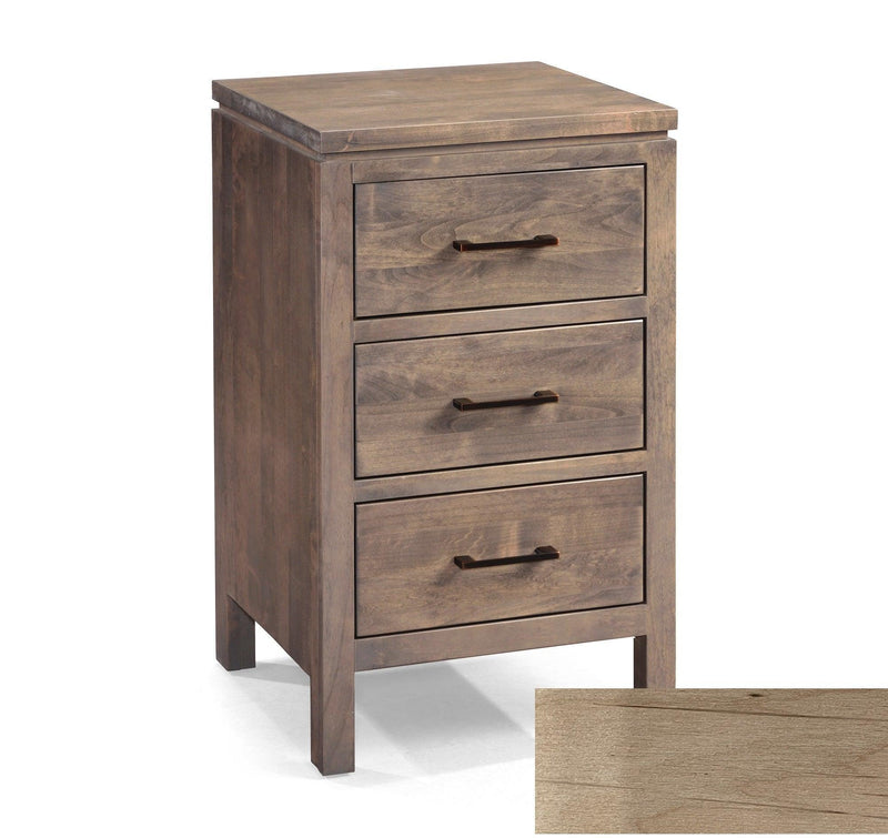 2 West Three Drawer Nightstand - Barewood