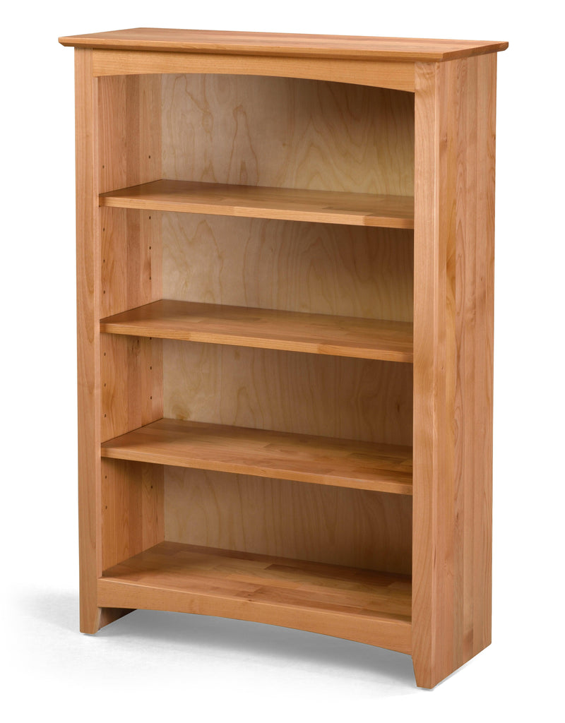 36"w Alder Bookcase (29"h - 60"h) - Barewood