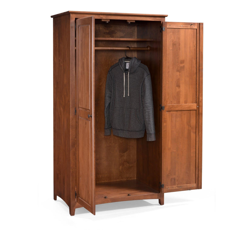 Shaker Alder Wardrobe - Barewood