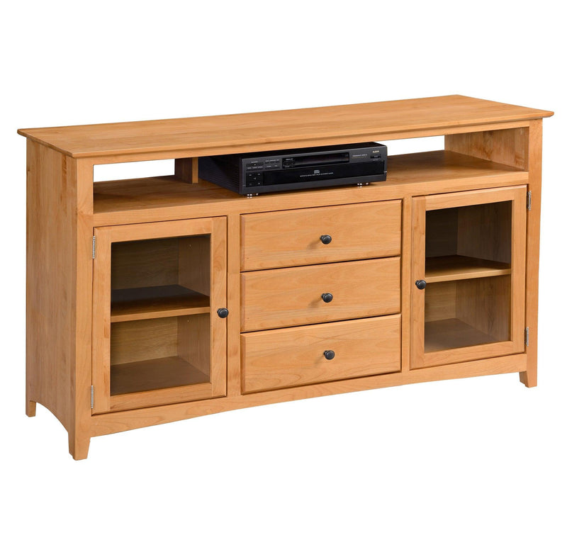 Alder 70"w TV Console - Barewood