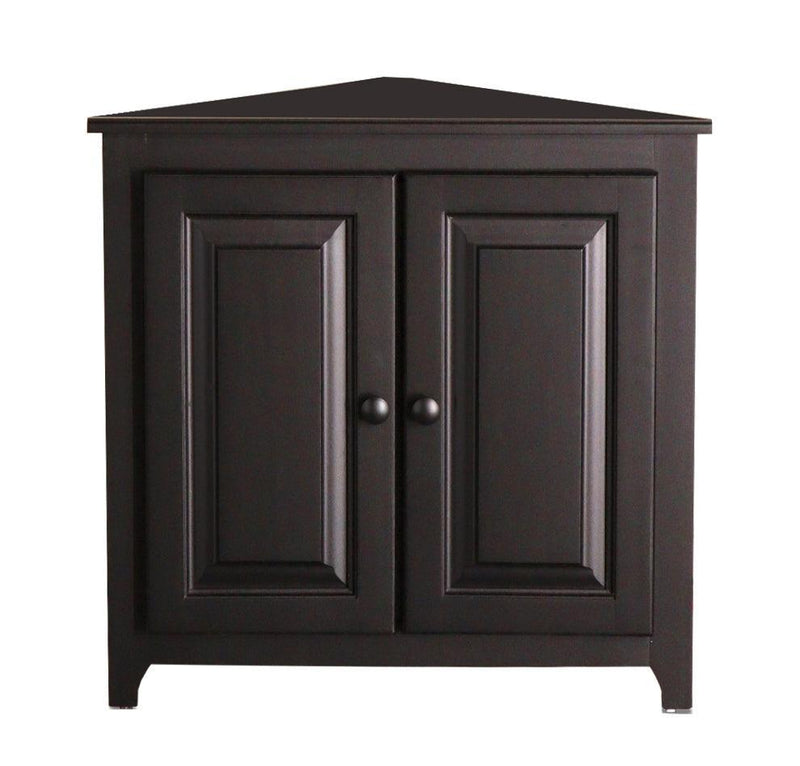 Radiata Pine Corner Shelf w/ Doors - Barewood