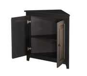 Radiata Pine Corner Shelf w/ Doors - Barewood