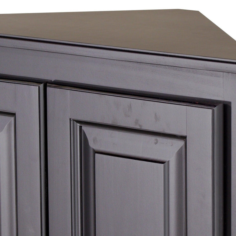 Radiata Pine Corner Shelf w/ Doors - Barewood