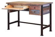 Multicolor Three Drawer Desk - Barewood