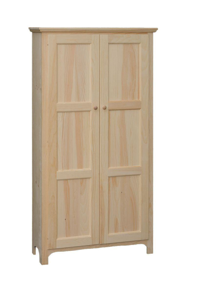 Knotty Pine 2 Door Pantry - Barewood