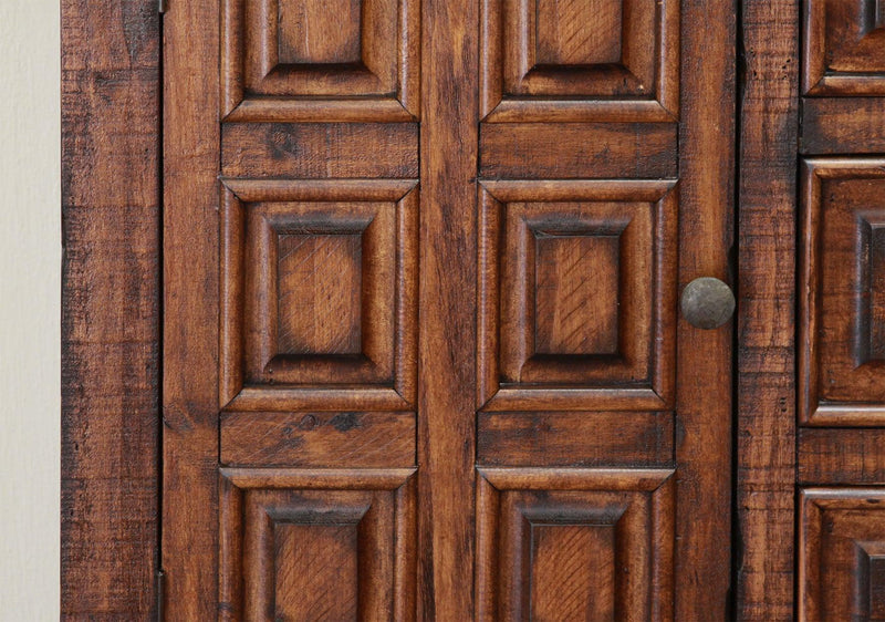 Terra Six Drawer, Two Door Dresser - Barewood