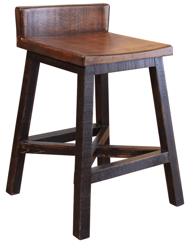 Pueblo Black Stool - Barewood