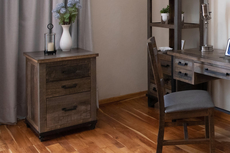 Loft Brown File Cabinet - Barewood