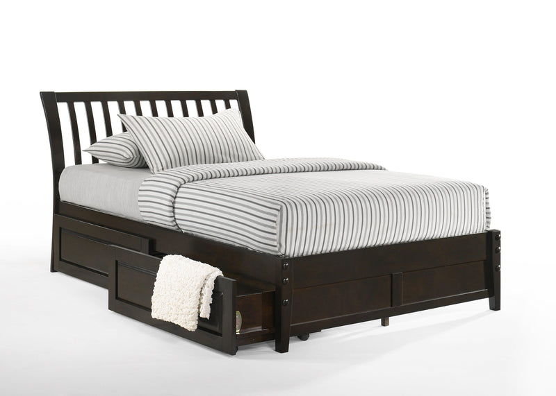 Nutmeg K Series Basic Bed - Barewood