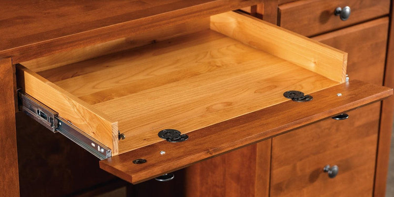 Shaker Four Drawer Desk - Barewood