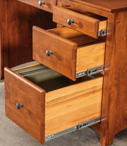 Shaker Four Drawer Desk - Barewood