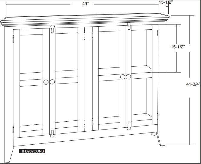 Antique Multicolored Console - Barewood