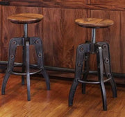 Parota Adjustable Height Stool - Barewood