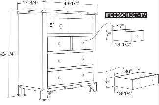 Antique TV Chest - Barewood