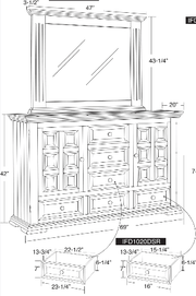 Terra Six Drawer, Two Door Dresser - Barewood