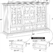 Terra Six Drawer, Two Door Dresser - Barewood