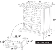 Terra Nightstand - Barewood