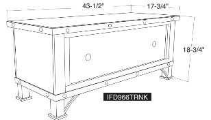 Antique Bedside Trunk - Barewood