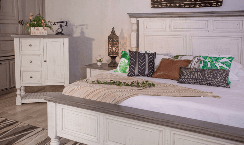 Stone One Door, Three Drawer Chest - Barewood