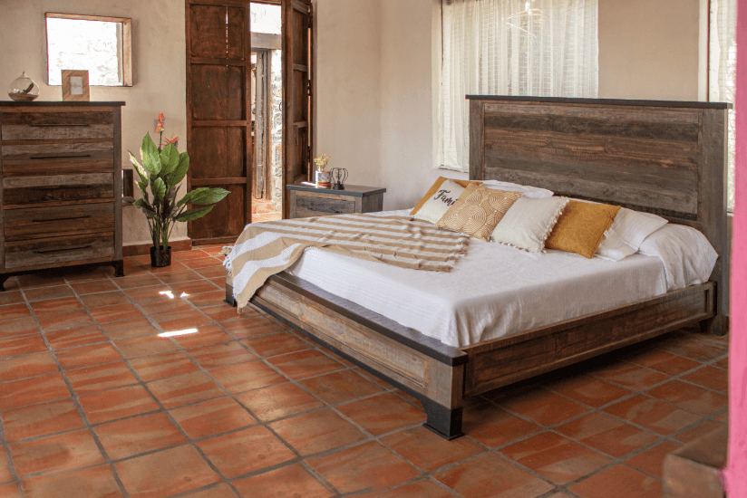 Antique Gray Bed - Barewood