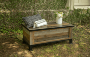 Antique Gray Bedside Trunk - Barewood