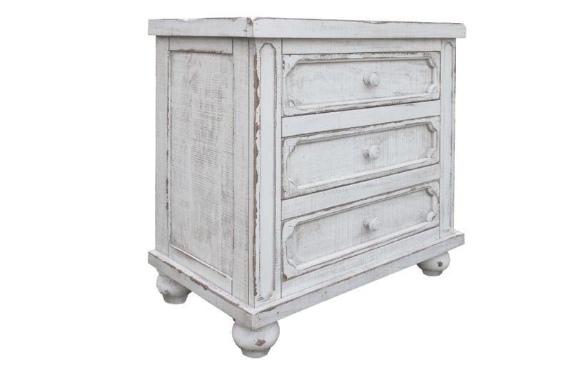 Aruba Three Drawer Nightstand - Barewood