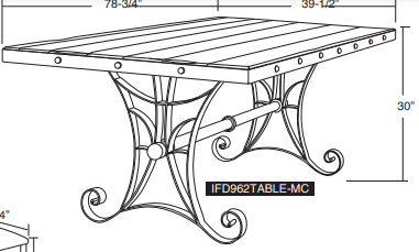 Antique Multicolor Dining Table - Barewood