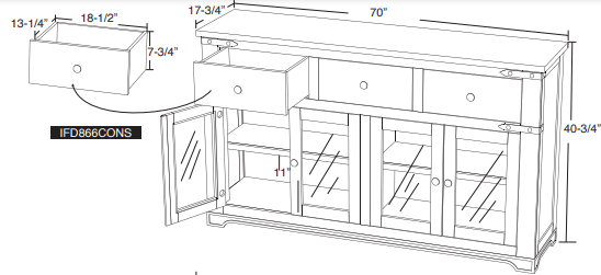 Parota Console - Barewood