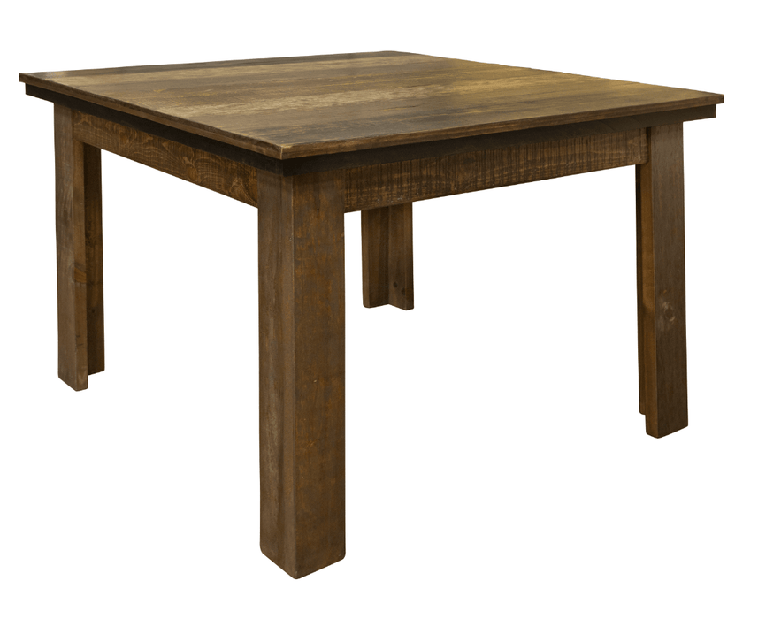 Loft Brown Small Square Dining Table - Barewood