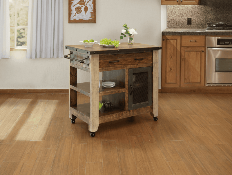 Antique Multicolor Kitchen Island - Barewood