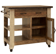 Antique Multicolor Kitchen Island - Barewood