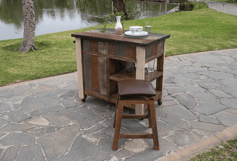 Antique Multicolor Kitchen Island - Barewood