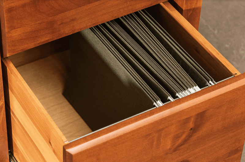 Shaker Two Drawer File - Barewood