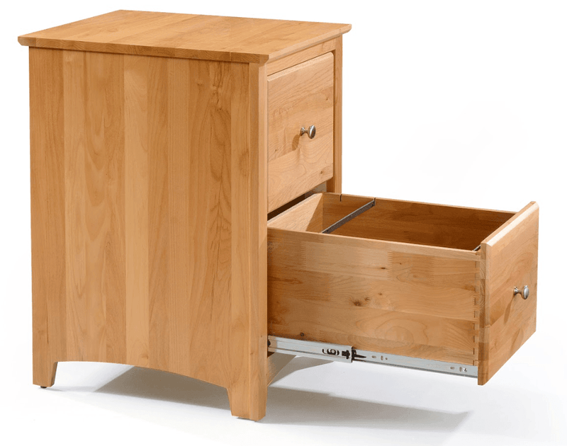 Shaker Two Drawer File - Barewood