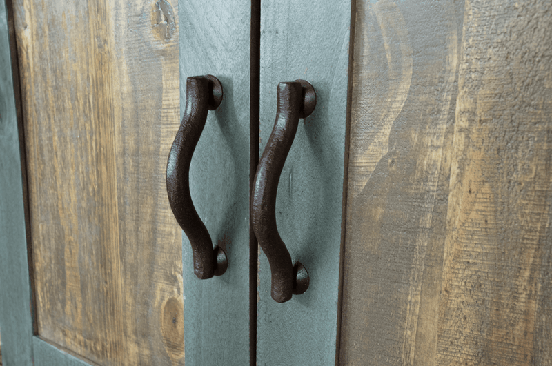 Antique Multicolor Large Kitchen Island - Barewood