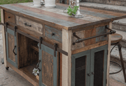Antique Multicolor Large Kitchen Island - Barewood